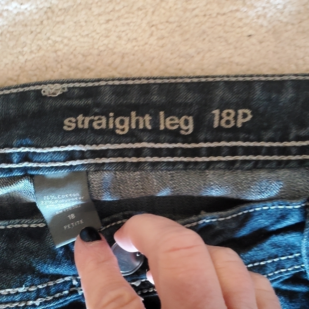 AVENUE DENIM STRAIGHT LEG SZ 18P. - Picture 3 of 6